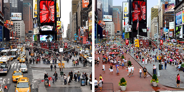 Nova York, EUA, é exemplo de como o espaço urbano pode se revitalizar e atrair mais pessoas. (Foto: NYC DOT Divulgação)